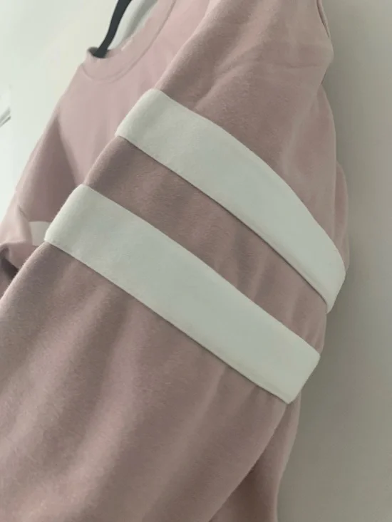 C&C California Dusty Pink Crewneck with White Stripes - Picture 3 of 6